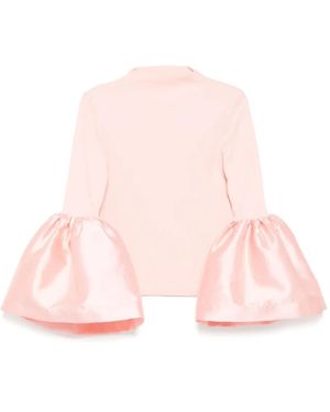 Marques'Almeida Turtle-Neck Puff-Sleeved Top - Pink