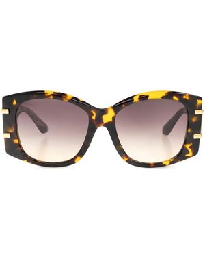 Dolce & Gabbana Dg-Plaque Sunglasses - Brown