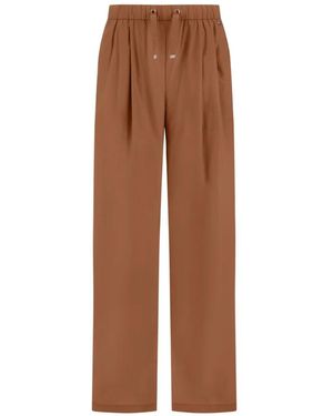 Herno Drawstring-Waist Pants - Brown