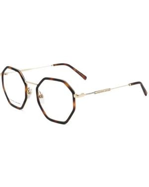 Marc Jacobs Havana Geometric-Frame Glasses - Metallic