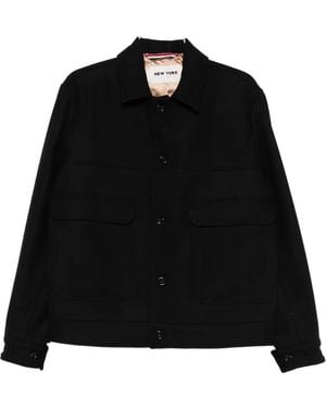 NEW YORK RESIDENT Collared Overshirt - Black