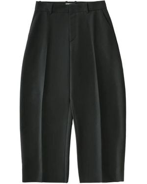 Studio Nicholson Fume Curved-Leg Tailored Pants - Gray