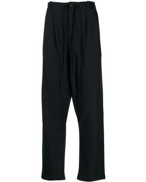 Forme D'expression Pleated Drop-Crotch Trousers - Black