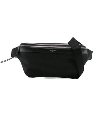 Saint Laurent レザー ファニーパック ボディバッグ ブラック メンズ Saint Laurent ベルトバッグ、ウエストバッグ、ファニー