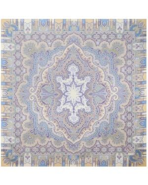 Etro Schultertuch Aus Wolle Und Seide Mit Platziertem Print, Damen - Grau