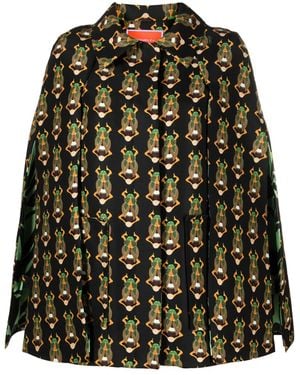 La DoubleJ Milano Wool-Blend Cape - Black