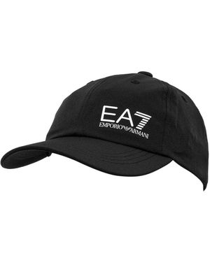 EA7 Logo-Print Baseball Cap - Black