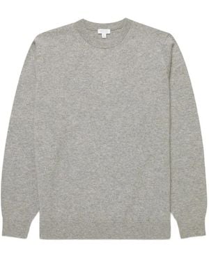 Sunspel Crew-Neck Jumper - Grey
