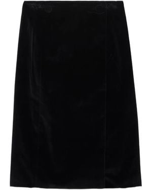 Prada Jupe Mi-Longue À Boutonnière - Black