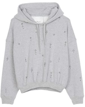 3.1 Phillip Lim Embellishment Hoodie - Grey