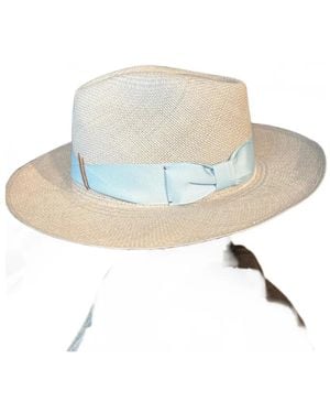 PALMARA HATS The Collins Sky Straw Hat - White