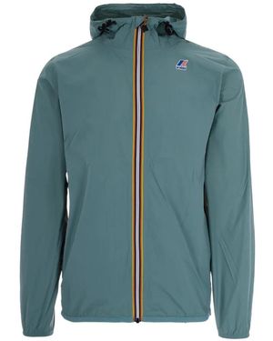 K-Way Hooded Zip Jacket - Blue