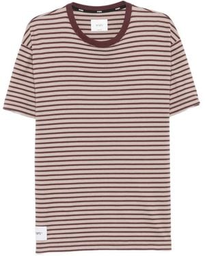 WTAPS Gestreiftes T-Shirt - Pink