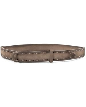 Orciani Perforated Stud-Embellished Belt - White