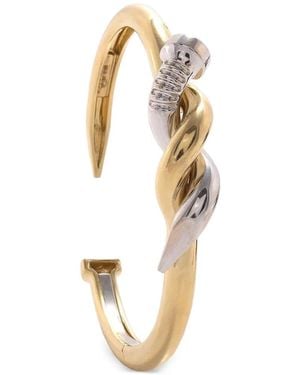 David Webb Brazalete Twisted Nail De Dos Tonos - Negro