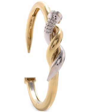 David Webb Brazalete Twisted Nail De Dos Tonos - Negro