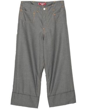 Junya Watanabe X Levi's Pinstripe Cuffed Pants - Grey