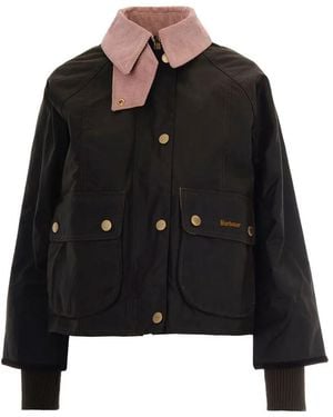 Barbour Giubbino Beadnell Wax Ancient Garden - Nero