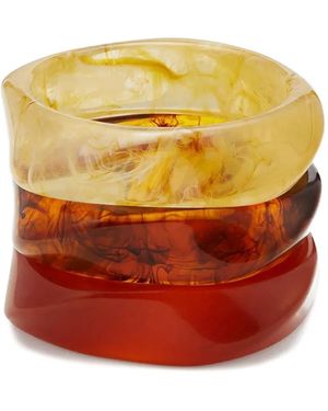 Luv Aj Formentera Marbled Bangle Set - Orange