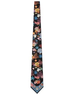 Versace Underwater Baroco Silk Tie - ホワイト