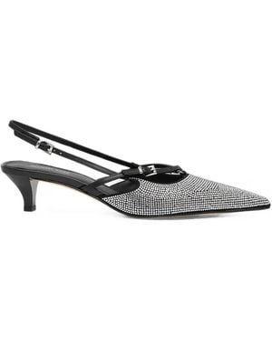 MICHAEL Michael Kors Selina Embellished Slingback Pumps - White