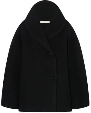 The Row Double-breasted Coat - Black