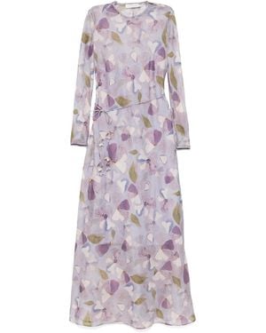 Zimmermann Dawning Sheath Maxi Dress - Purple