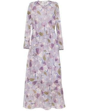 Zimmermann Maxi-Jurk Met Print - Paars