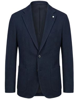 L.B.M. 1911 Button Single-Breasted Blazer - Blue
