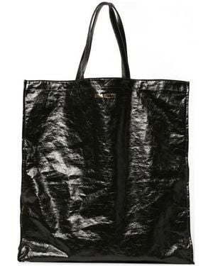 Uma Wang Logoprint Shopper Met Gekreukt Effect - Zwart