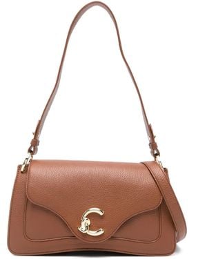 Coccinelle C-me レザーショルダーバッグ M - ブラウン