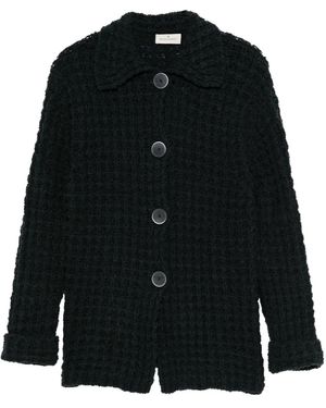 Bruno Manetti Textured Buttoned Cardigan - Black
