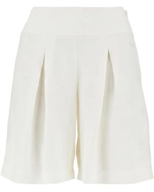 Emporio Armani Pleated Shorts - White