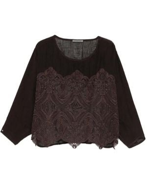 Maurizio Braschi Laced Blouse - Brown