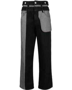 Feng Chen Wang Mid-Rise Straight-Leg Jeans - Black
