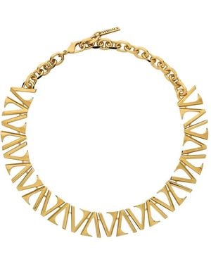 Versace Logo-Chain Necklace - Metallic