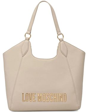 Love Moschino ロゴ ハンドバッグ - ナチュラル