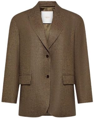Cruna Monia Blazer Mit Hahnentrittmuster - Braun