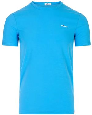 Kiton Logo-Embroidered T-Shirt - Blue