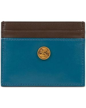 Etro Kartenetui Mit Pegaso-Schild - Blau
