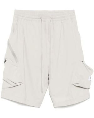 Musium Div. Embroidered-Logo Cargo Short - White