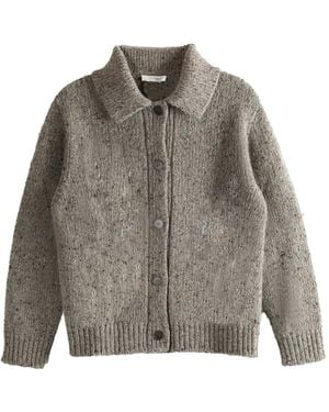 The Row Collared Buttoned Cardigan - Grey
