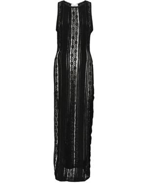 Charo Ruiz Robe Sans Manches En Dentelle - Noir