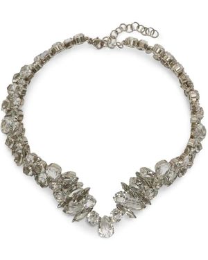 Victoria Beckham Choker A Catena Con Cristalli - Metallizzato