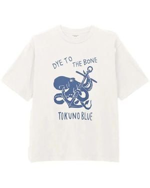 Momotaro Octopus-Print Cotton T-Shirt - White