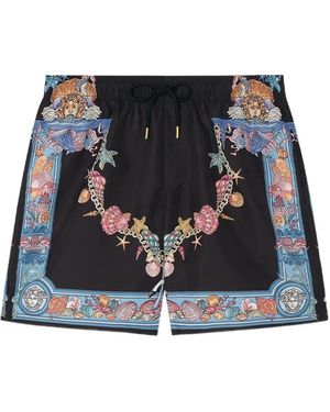 Versace Coral Theatre Swim Shorts - Black