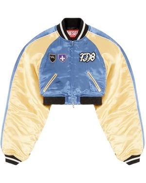 DIESEL G-Ospel-Cp Appliqué Bomber Jacket - Blue