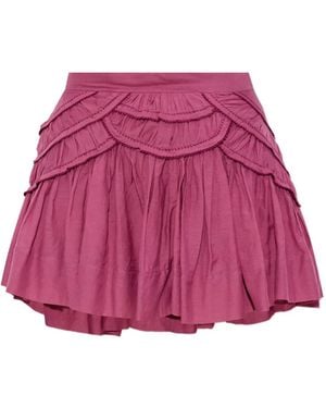 Isabel Marant Minifalda Ceola con volantes - Rosa