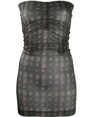 CHARLOTTE KNOWLES Paisley Print Tube Dress - Green