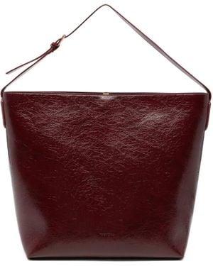 THEMOIRÈ Zoe Patent-Finish Shoulder Bag - Red